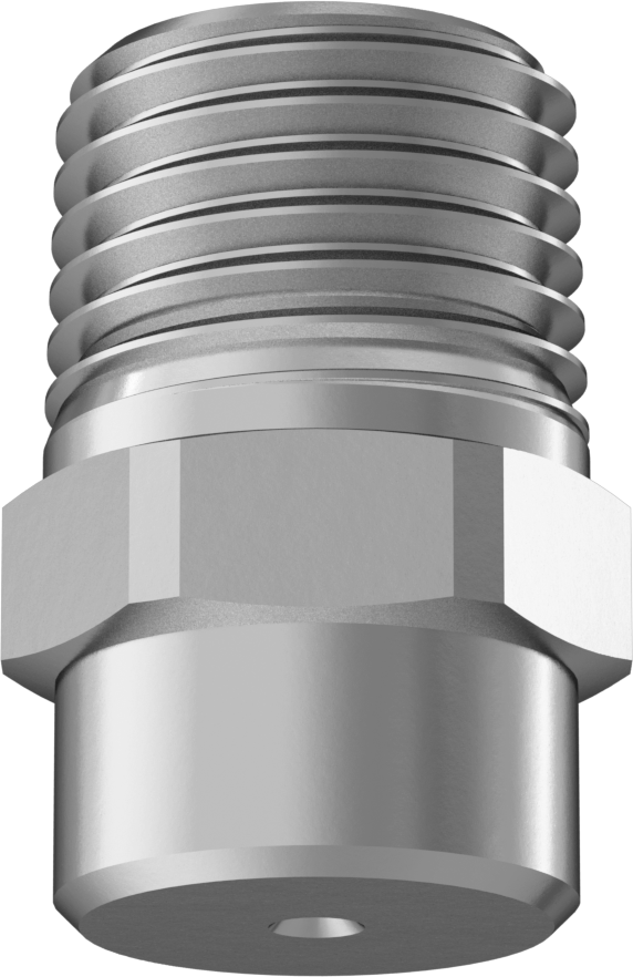 Yüksek Basınçlı Püskürtme Nozulu, Katı Akış, 416 Paslanmaz Çelik, 1/4 NPT Erkek, 0.55 gpm @ 300 PSI