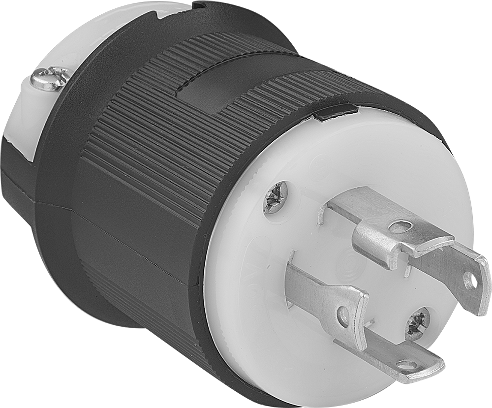 Premium Dönme Kilitli Konektör, Dört uçlu fiş, Topraklanmış, NEMA L14-30 — 125V AC/250V AC, 30A, Erkek