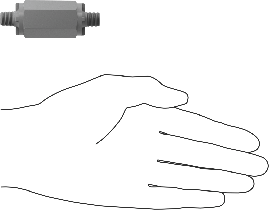 PVC Çekvalf, 1/8 NPT Erkek x NPT Erkek
