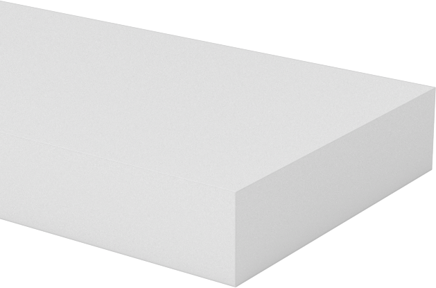 Yüksek Sıcaklık Kaygan UHMW Polietilen, FDA Uyumlu Çubuk, 1/8" Kalınlık, 1/2" Genişlik