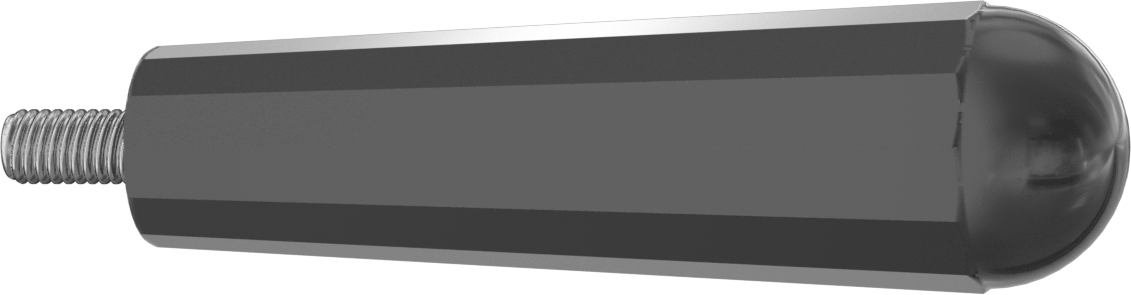 Plastik Konik Sap, 3/8"-16 Dişli 3/4" Uzunlukta Saplamalı — 3⁄8"-16, Kol, Makine, Sabit