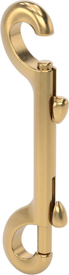 Çift Kayar Cıvata Mandallı Karabina, Bronz, 7/16" Açılma Genişliği, 4-1/8" Kullanılabilir Uzunluk — Mandalı, Kayan Cıvata, 7⁄16"