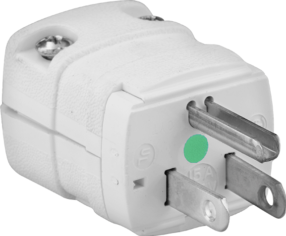Hızlı Tel Sure-Grip Düz Uçlu Fiş — 125V AC, Erkek, 15 amp