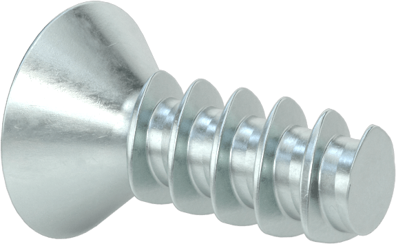 Plastik için Çelik Havşa Başlı Diş Açıcı Vidalar, Phillips, Çinko Kaplamalı, 10 Numaralı Vida Boyutu, 1/2" Uzunluk
