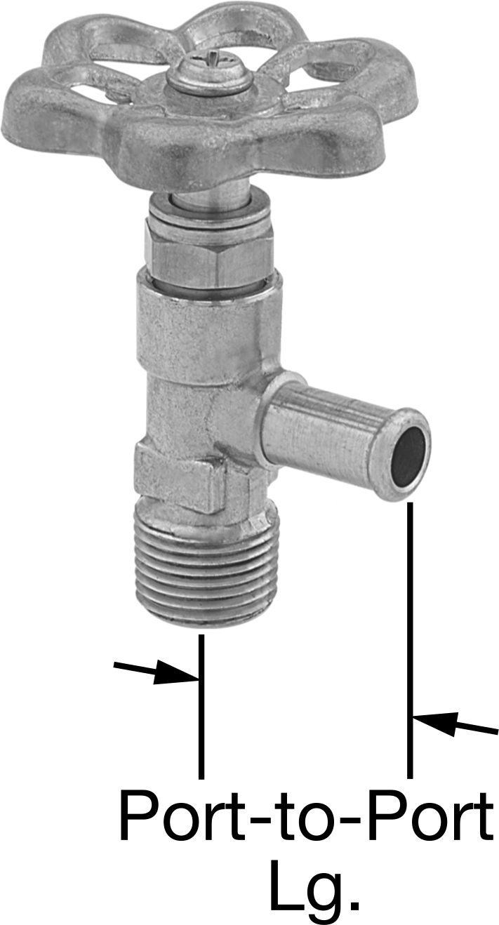 Yakıt için Hassas Akış Ayar Valfi, Pirinç, 3/8 NPTF Erkek, 3/8" İç Çaplı Boru için Çivili