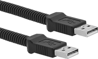 Ezilmeye Dayanıklı USB Kablosu, PVC Yalıtımlı USB-A x USB-A Fişi