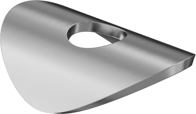 Çinko Kaplı Çelik Kavisli Pul, 3/4" Boru Dış Çapı ve 1/4" Vida Boyutu için, 0.28" İç Çap, 1" Dış Çap