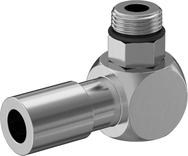 Kimyasallar için Paslanmaz Çelik Bas-Bağlan Tüp Bağlantı Elemanı, Dirsek, 4 mm Boru Dış Çapı için, M3 x 0.5 mm Erkek Boru