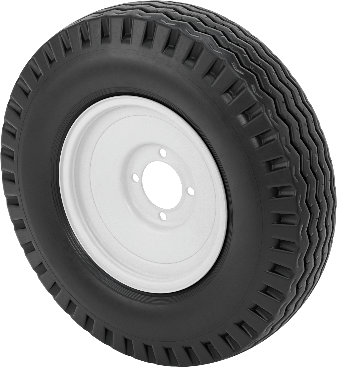 Otoyol Kullanımı için Çelik Göbekli Pnömatik Römork Tekerleği, 4 Montaj Deliği, 21-7/8" Çap x 5-5/8" Genişlik