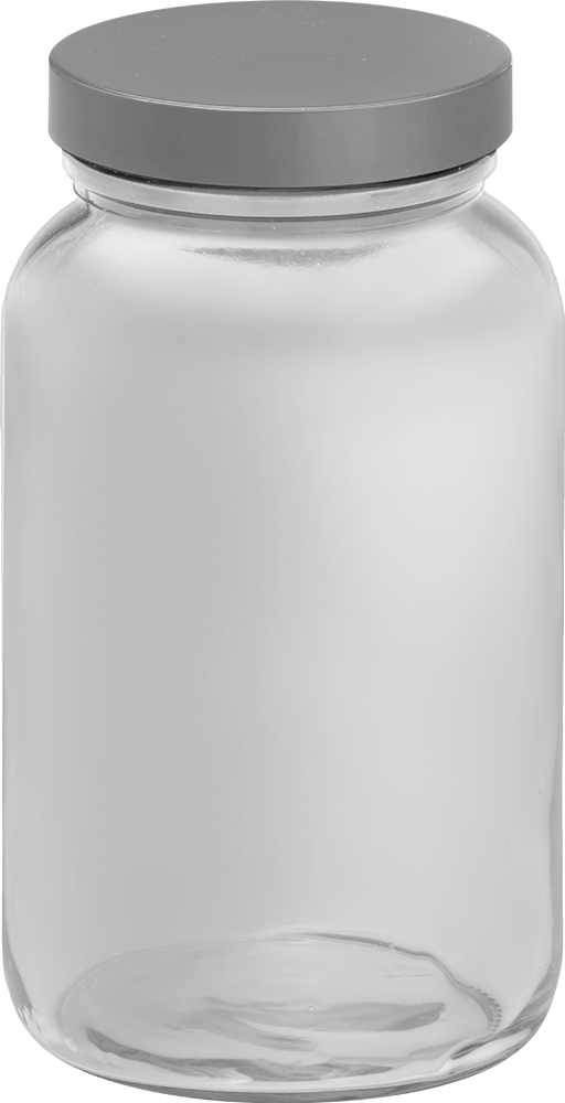 Şeffaf Cam Kavanoz, PTFE Plastik Contalı, 8 FL oz/235 ml Kapasite