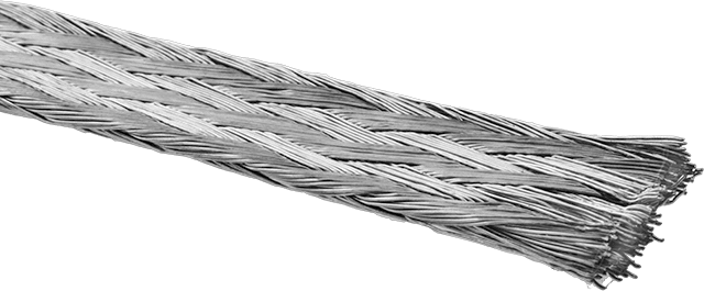 Yalıtımsız Esnek Topraklama Kayışı, Örgülü, 6 AWG Eşdeğeri — 1⁄2", 6, Bakır