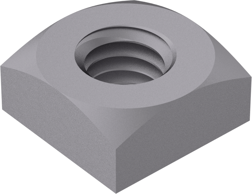 Düşük Mukavemetli Çelik Kare Somun, Sınıf 5, M4 x 0.7 mm Diş