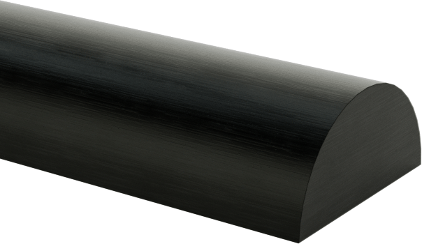 Hafif Karbon Fiber Yarım Yuvarlak, Yüksek Mukavemetli, 0.080 inç Çap, 36" Uzunluk