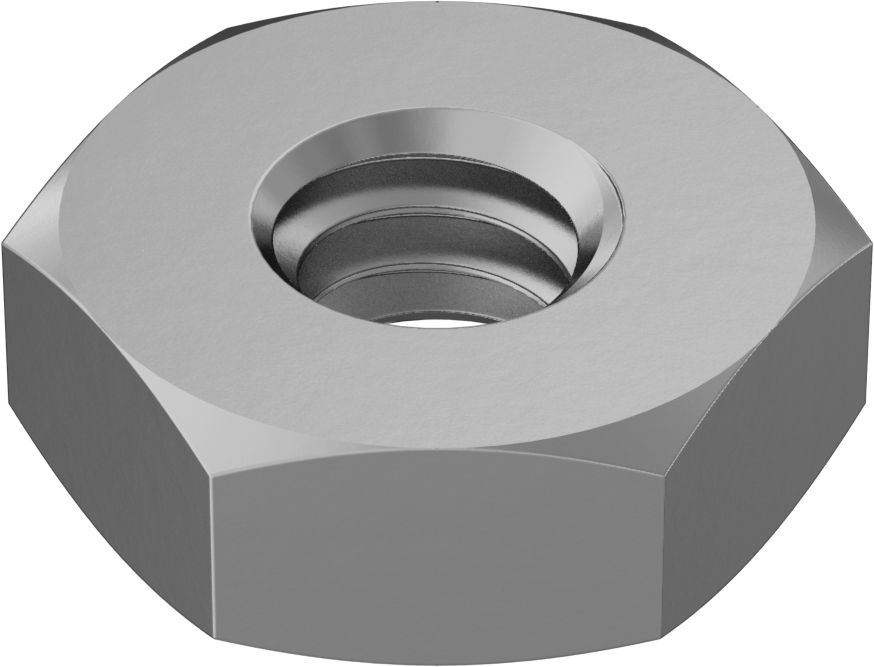 Silikon Bronz Altıköşe Somun, 12-24 Diş Boyutu, 7/16" Genişlik, 5/32" Yükseklik