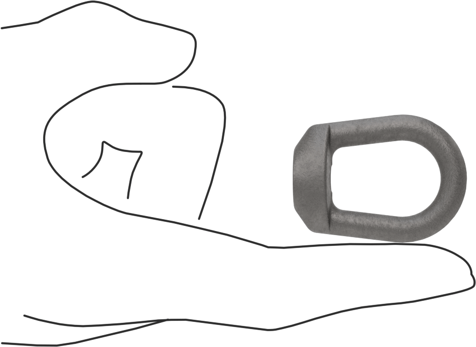 Çelik Oval Halkalı Somun - Kaldırma için, 1/4"-20 Diş Boyutu