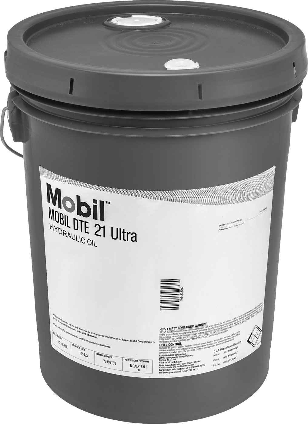 Mobil DTE 21 Ultra Hidrolik Yağı, 5 Galon Kova — 10, Kova, 5 gal.