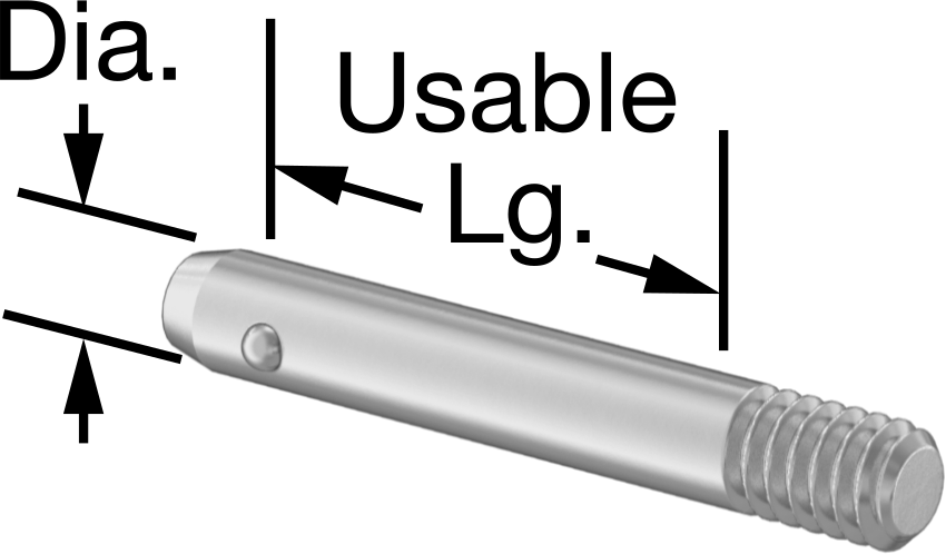 Add-A-Handle Hızlı Açma Pimi, 18-8 Paslanmaz Çelik, 3/16" Çap, 1/2" Kullanılabilir Uzunluk