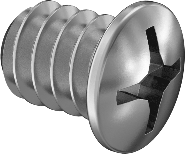 JIS Çelik Silindir Başlı Vidalar, M1.6 x 0.35 mm Diş, 2 mm Uzunluk