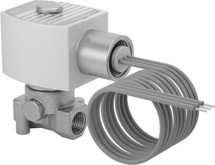 Premium Kompakt Solenoid Açma/Kapama Valfi, Normalde Kapalı, 24V DC, 1/4 NPT Dişi, 0.73 Cv