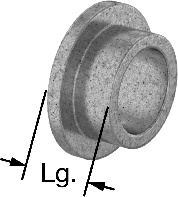 Sertifikalı Yağ Dolgulu Burçlu Yatak, 3/8" Mil Çapı ve 1/2" Gövde İç Çapı için Flanşlı, 1/4" Uzunluk — 1⁄4", 0.501", 0.3755"