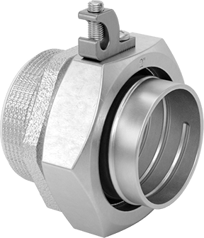 Sıvı Sızdırmaz Esnek Metal Kanal Adaptörü, Topraklama Pabuçlu, Düz