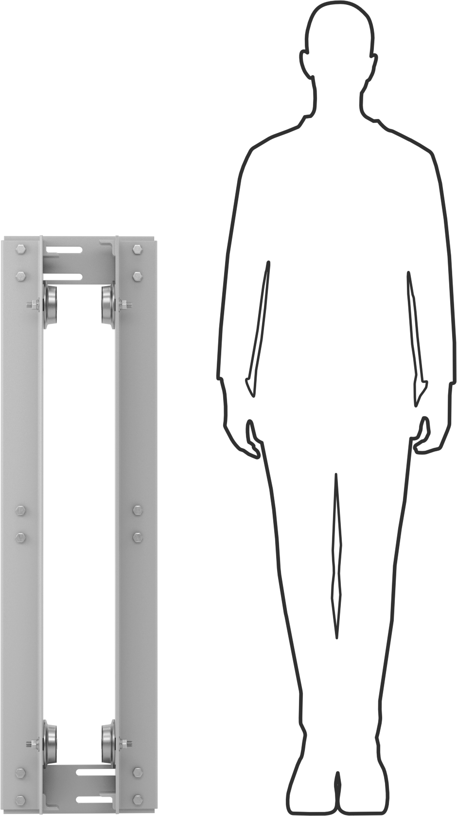 Kirişli Taşıyıcısı, Üst/Alt Montaj, 2000 lbs. Kapasite