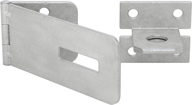 Asma Kilitli Mandal, 2-3/4" x 1-1/8" x 1/16" kollu, Çinko Kaplı Çelik — Vida Takma, 2 3⁄4", Çelik