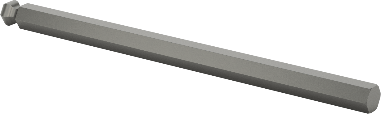 Bilyalı Uçlu Tornavida Mili, 3/4" Altıgen Ölçü, 13-1/2" Toplam Uzunluk