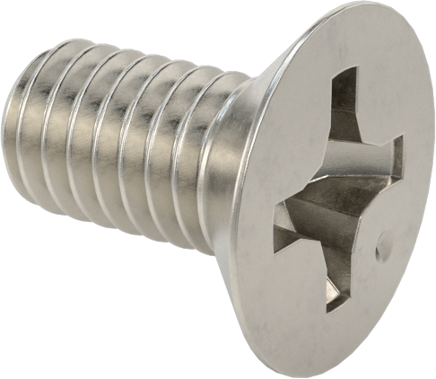 JIS Paslanmaz Çelik Havşa Başlı Vidalar, M4 x 0.7 mm Diş, 8 mm Uzunluk