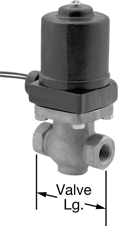 Buhar için Bronz Gövdeli Solenoid Açma/Kapama Vanası, Cam Dolgulu PTFE Conta