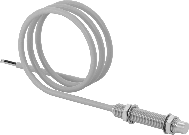 DC Metal Nesne Yakınlık Anahtarı, Paslanmaz Çelik, Tel Uçlu Çıkıntılı, 8 mm Çap, NPN, 1 Kapalı