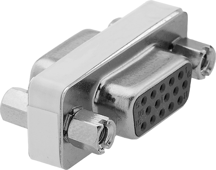 HD15 Dişi x HD15 Dişi Adaptör — Adaptör, Düz, Metal