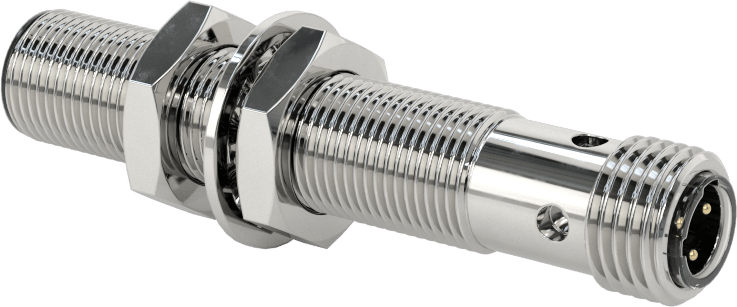Metalik Nesne Yakınlık Anahtarı, AC, 3 Kutuplu Mikro 1/2"-20 Fiş ile Gömme, 12 mm Çap