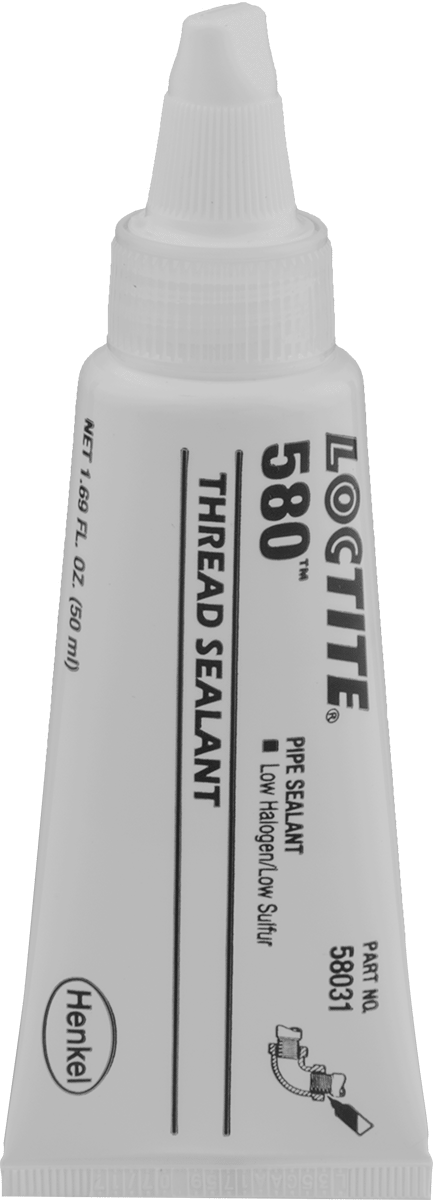 Dişli Sızdırmazlık Maddesi, Orta Kilit Gücü, Loctite® 580, 1.7 FL. oz Tüp — Boru, Paslanmaz Çelik, Orta