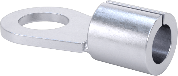 Yalıtımsız Halka Terminaller, 4 AWG ve 3/8" Vida Boyutu için, Nikel Kaplı Çelik