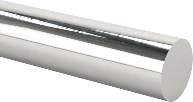 Döner Mil, Krom Kaplama 1045 Karbon Çelik, 1/4" Çap, 12" Uzunluk
