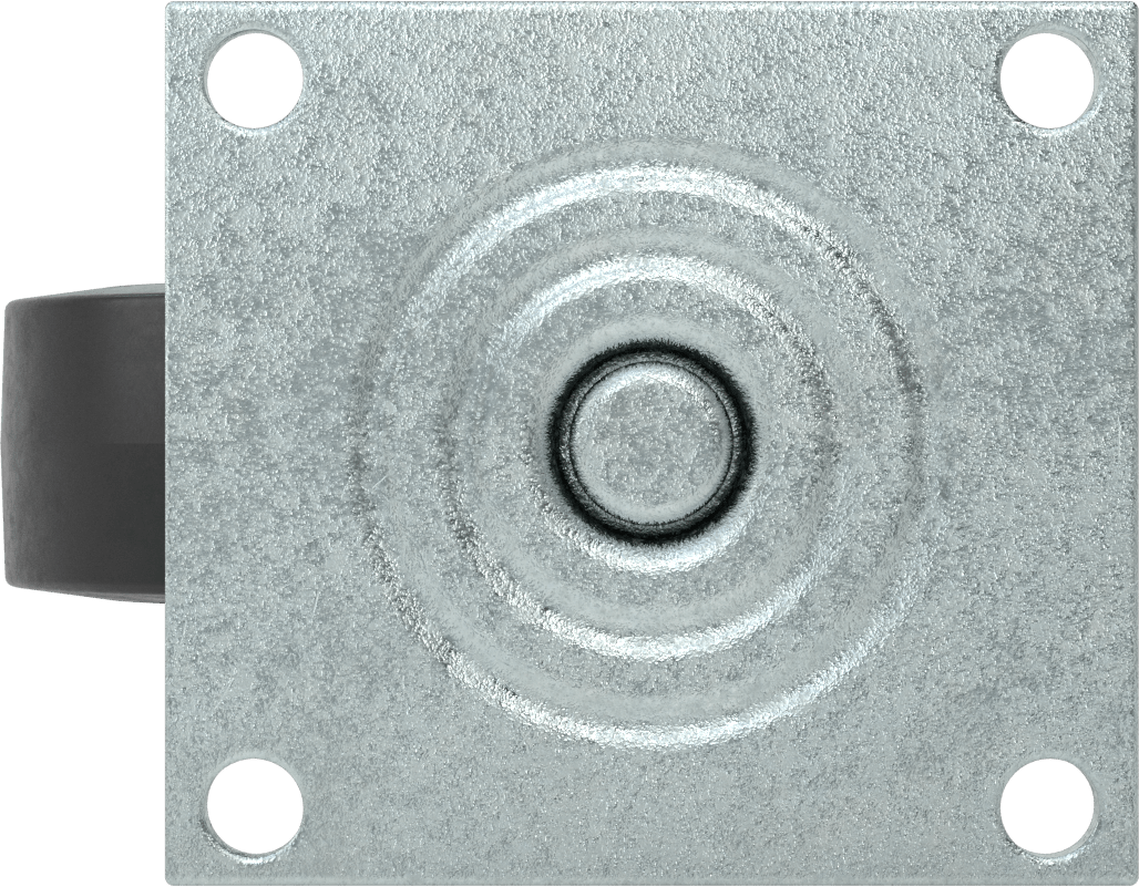 5-1/2" x 5" Montaj Plakalı Tekerlek, Samson, 5" Çapında Siyah Kauçuk Tekerlekli Döner