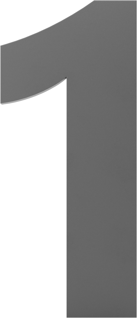 6" Yükseklik x 1/2" Kalınlıkta Bağlantı Elemanı Montaj Karakteri — 6", Alüminyum, 1⁄2"