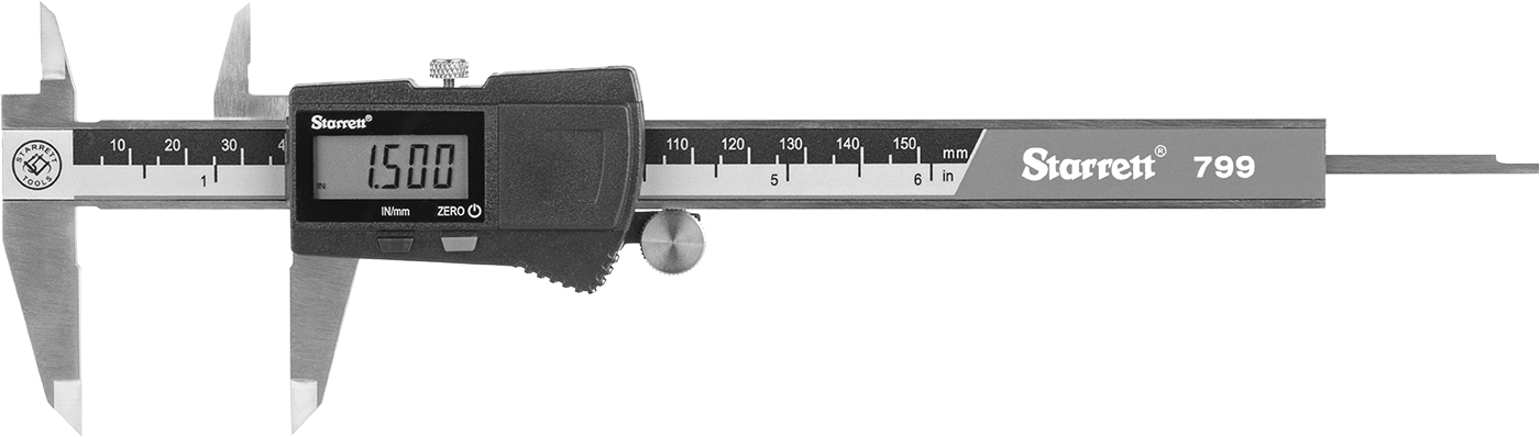 Starrett Dijital Kumpas, NIST Sertifikalı, 9-1/4" Toplam Uzunluk, Model Numarası EC799A-6/150