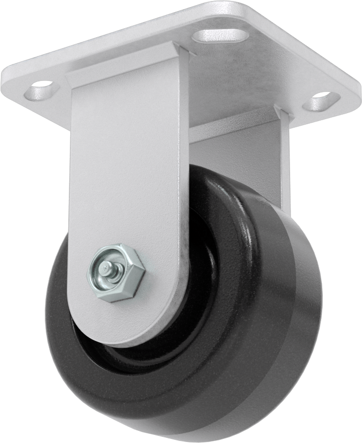 Yüksek Kapasiteli Kingston Tekerlek, 4-1/2" x 4" Plaka, 4" Çapında Fenolik Tekerlekli Sert