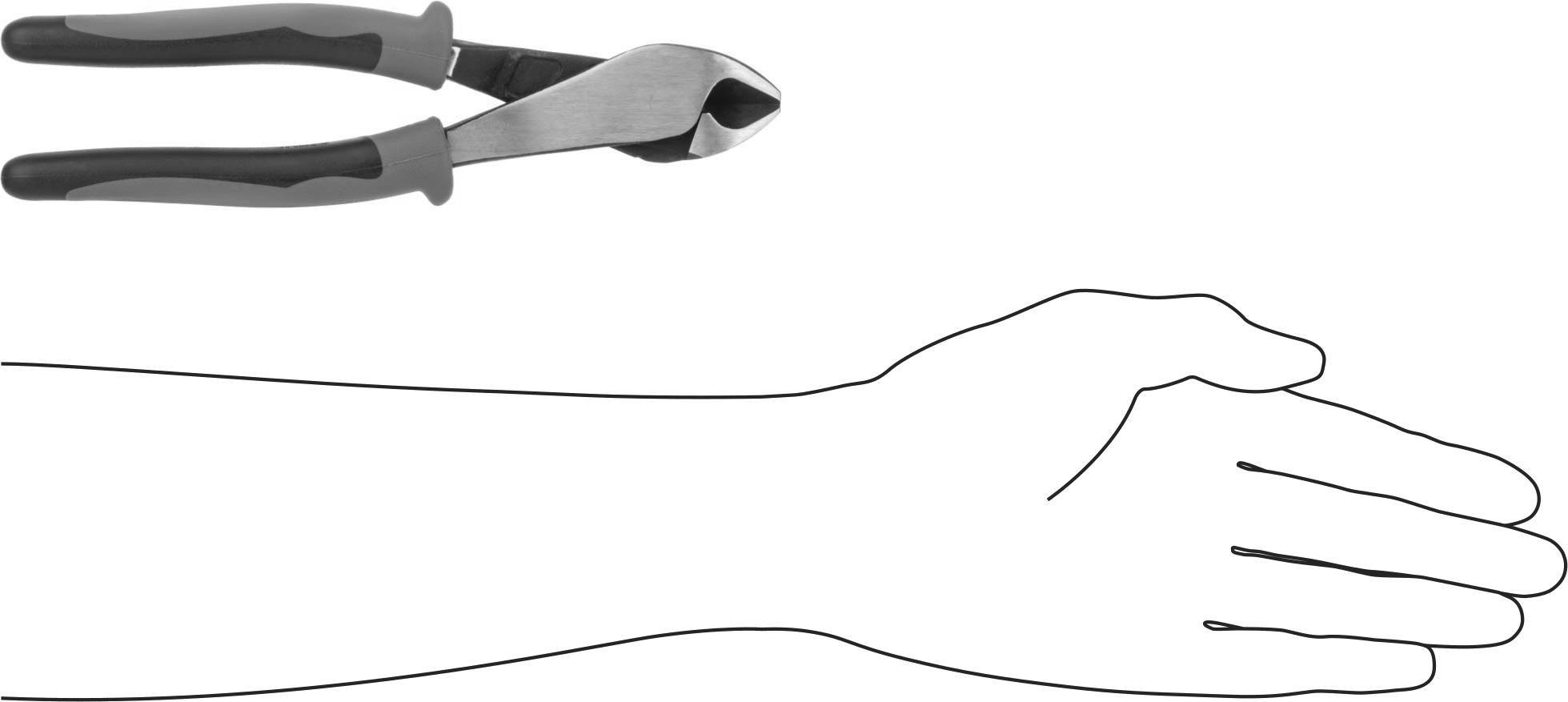 Tel Kesiciler, 12 Derece Ofset Oval Başlı ve Ultra Kavramalı, 8" Toplam Uzunluk