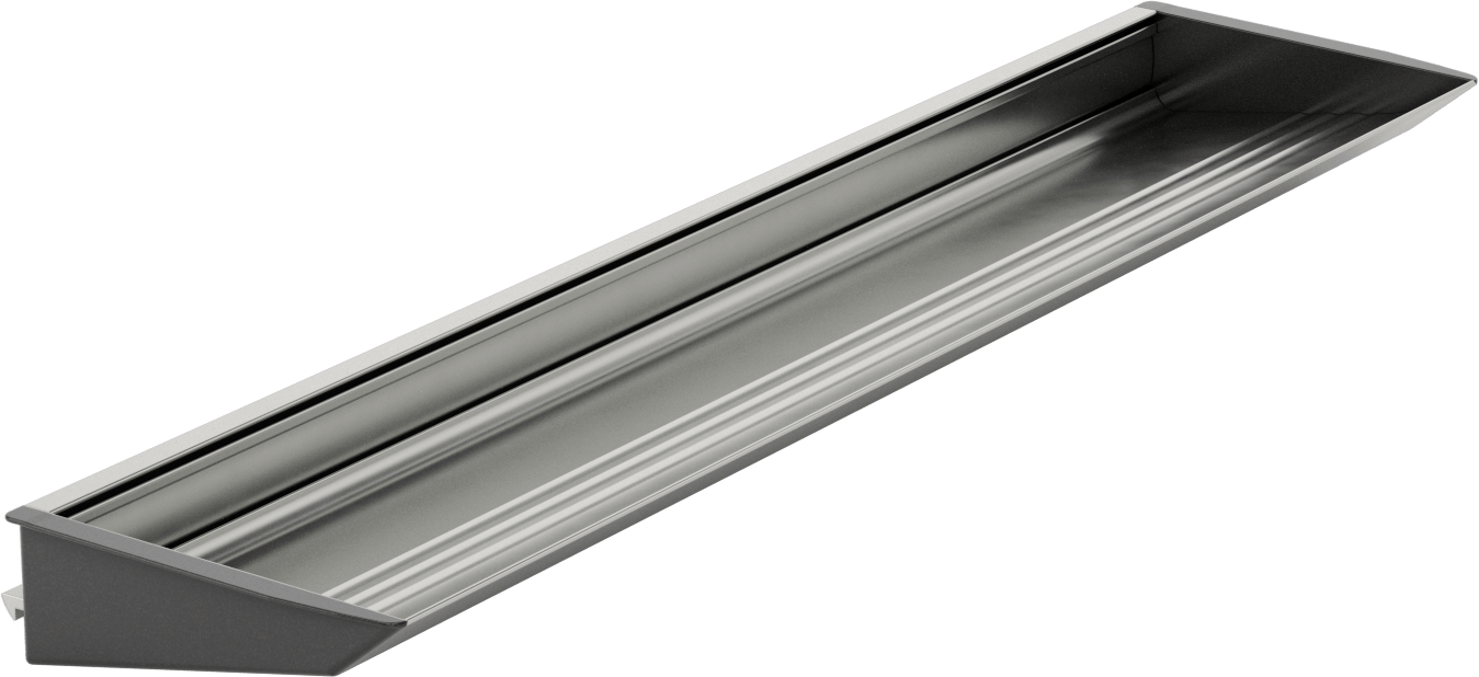 T-Yivli Çerçeve, Statik Kontrol Bölücü Tepsisi, 1.5" ve 40 mm Yüksekliğinde Ray — Pasifleştirilmiş Alüminyum, Takılabilir, Gümüş
