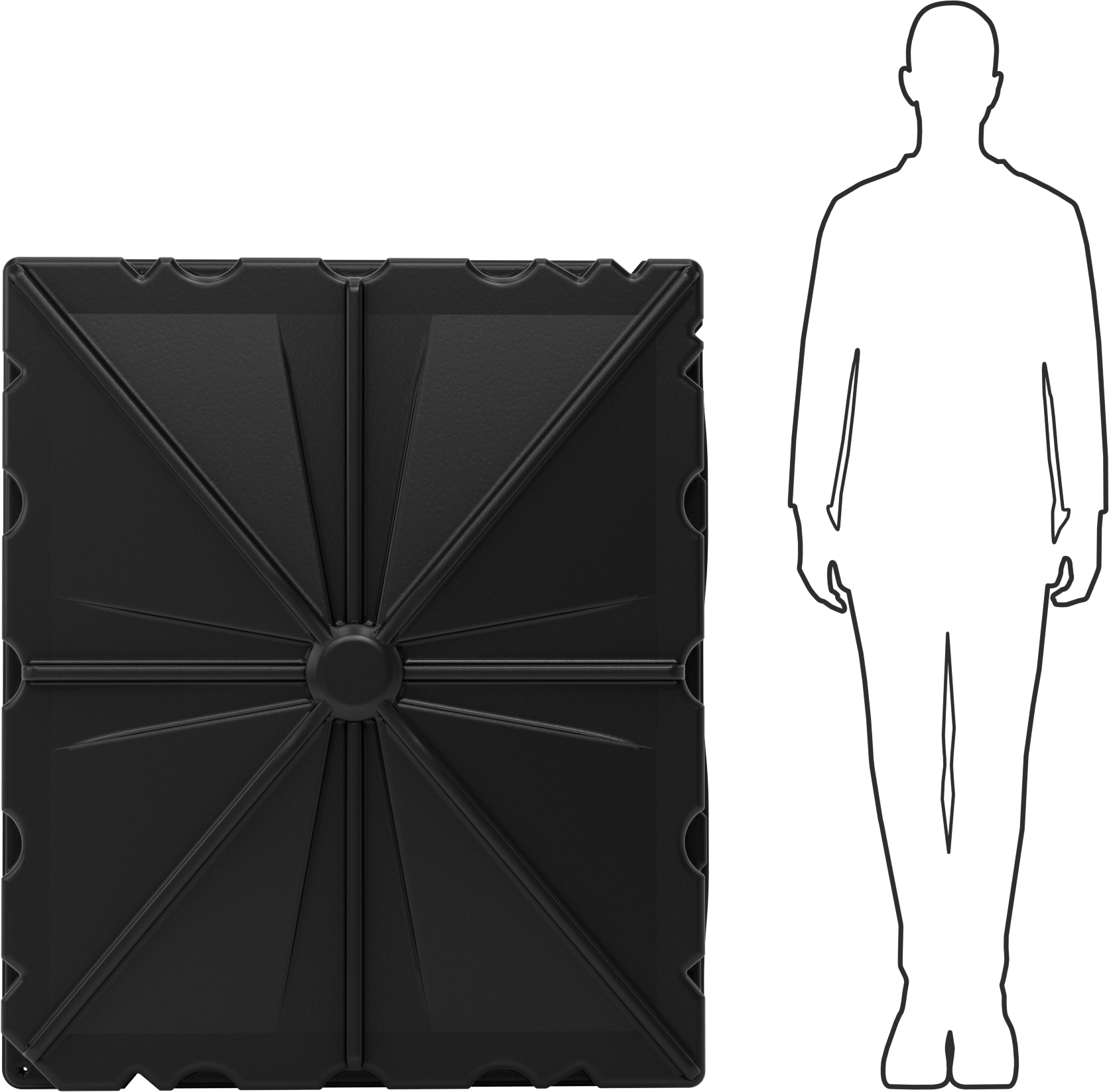 Tank Hunisi, 30-3/8 Galon Kapasite, 43-1/4" Uzunluk x 51" Genişlik Üst