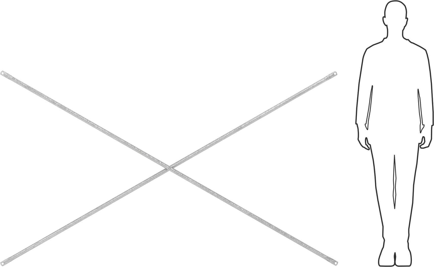 İskele için 84" Genişlik x 48" Yükseklik Çapraz Destek