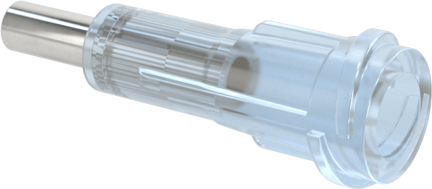 Luer Lock Bağlantılı Paslanmaz Çelik Şırınga İğneleri, 1/4" İğne Uzunluğu, Küt Uçlu Düz, 12 G