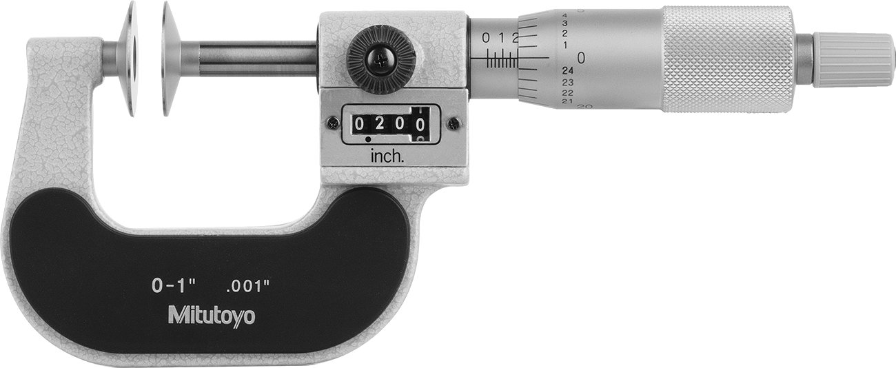 Dişliler için Dış Mikrometre, NIST Sertifikalı, Mitutoyo 223-125 — Disk, Analog, Disk