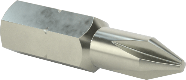 Yüksek Torklu 1 Numaralı Phillips Ucu, 1/4" Altıgen Şaft — Altıgen, 1", No. 1