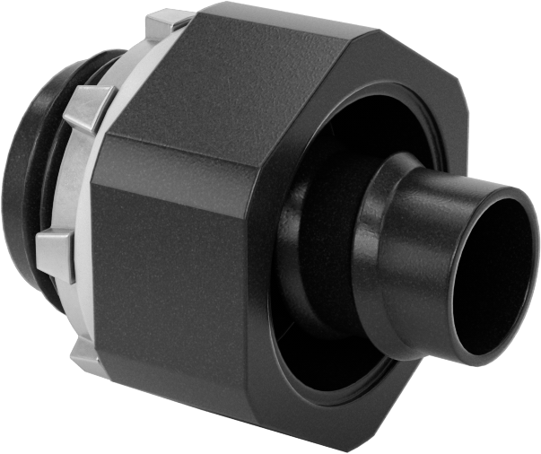 3/8 Vidalı x 1/2 NPT Erkek, Sıvı Geçirmez Esnek Plastik Kanal için Siyah Düz Parça — Nylon, Plastic, Adaptör, Konektör, Siyah