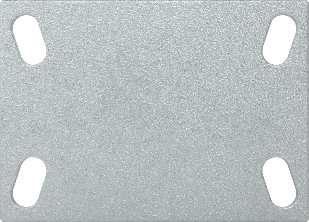 Yüksek Kapasiteli Spartan Tekerlek, 6-1/4" x 4-1/2" Plaka, 4 inç Çapında Metal Tekerlekli Sert
