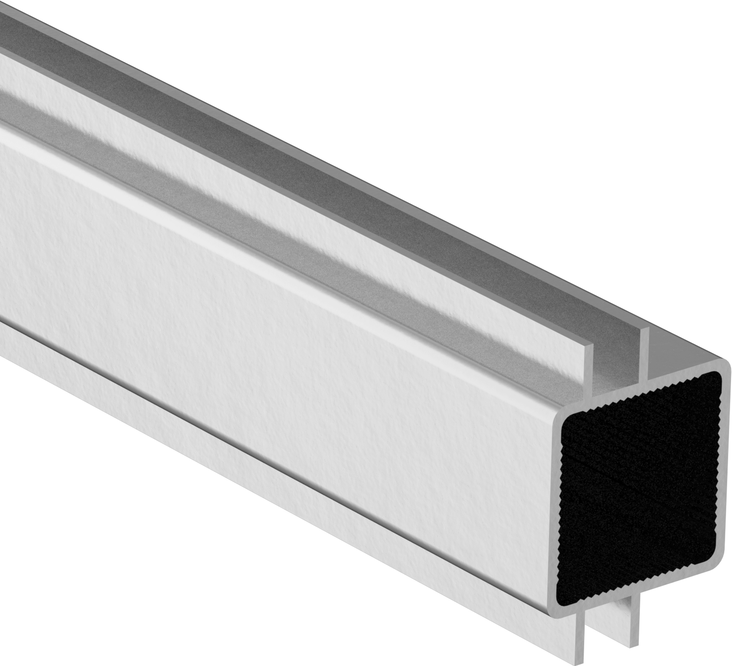 Pres Geçmeli Çerçeve Bağlantı Elemanı, Hızlı Açılır Ray, I-Yivli, 1" Yükseklik x 1" Genişlik — Ray, Alüminyum, 1"
